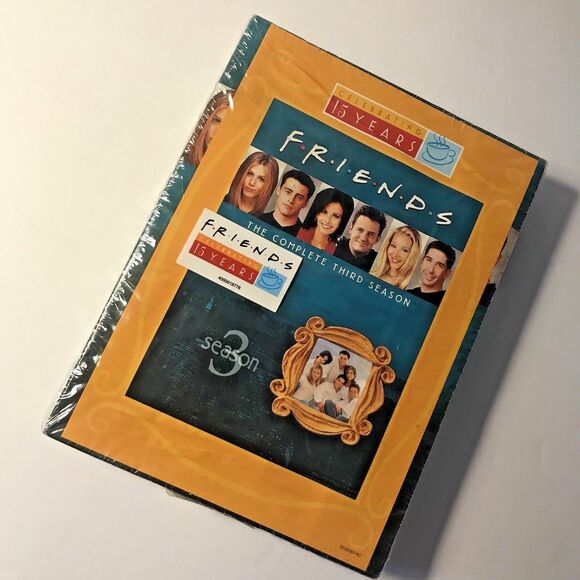 F.r.i.e.n.d.s 3rd TV Season DVD 15 yrs Celebration Stiller Selleck Crystal New - Picture 1 of 6